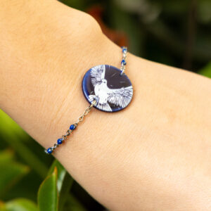 Bracelet médaillon sur chaine